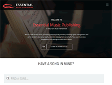 Tablet Screenshot of essentialmusicpublishing.com